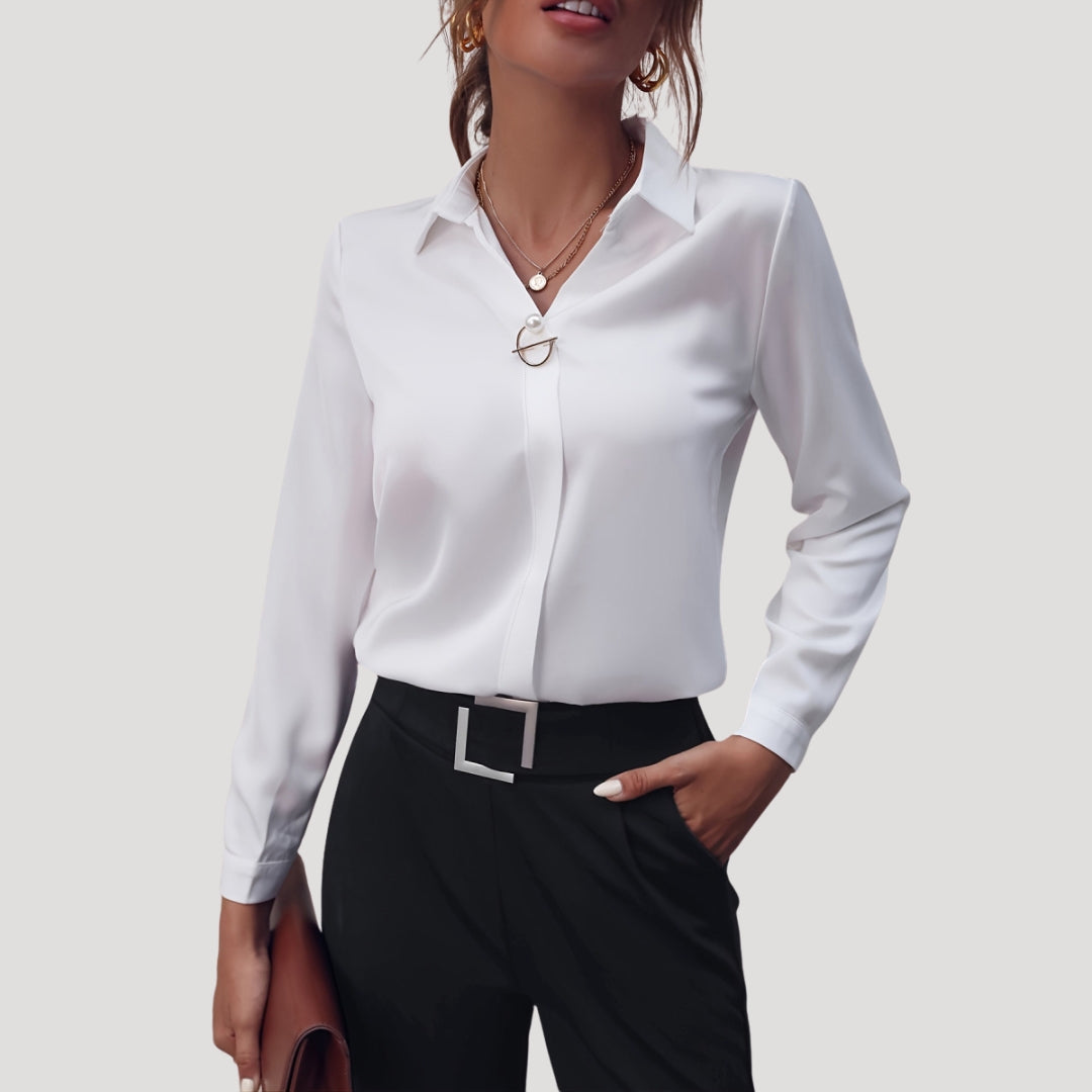 Women's Long Sleeve Classic Collar Blouse