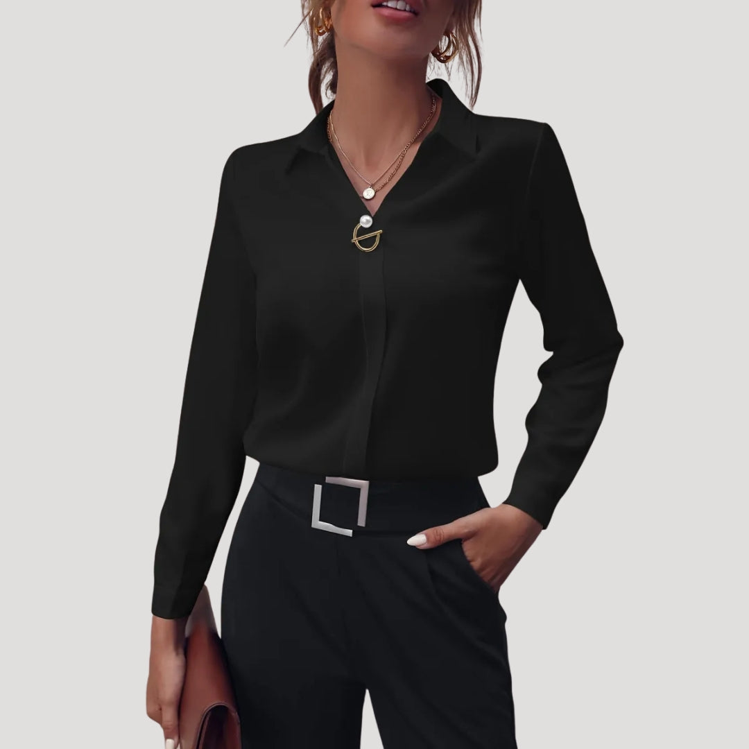 Women's Long Sleeve Classic Collar Blouse