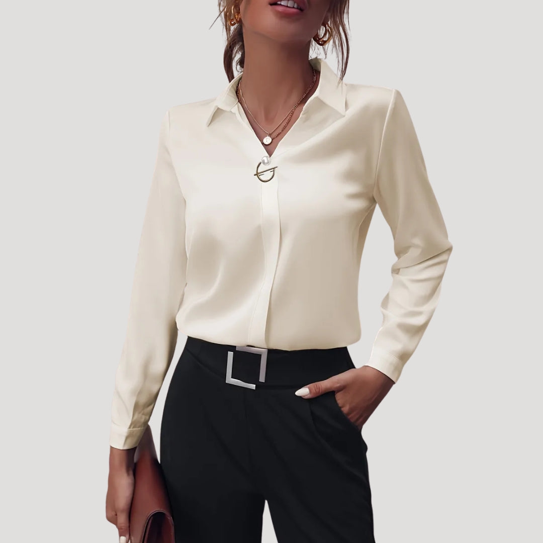 Women's Long Sleeve Classic Collar Blouse