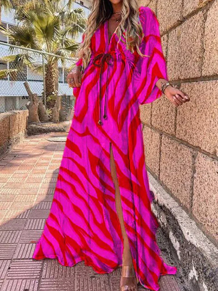 Women's Long Sleeve Maxi Dress for Summer Casual Wear