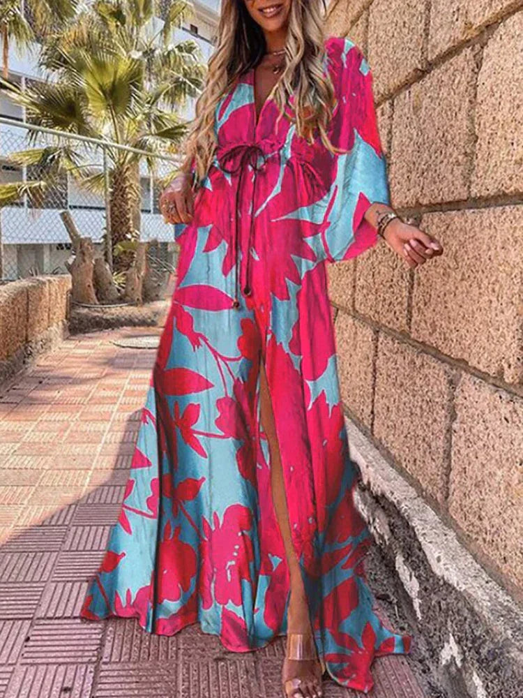 Women's Long Sleeve Maxi Dress for Summer Casual Wear