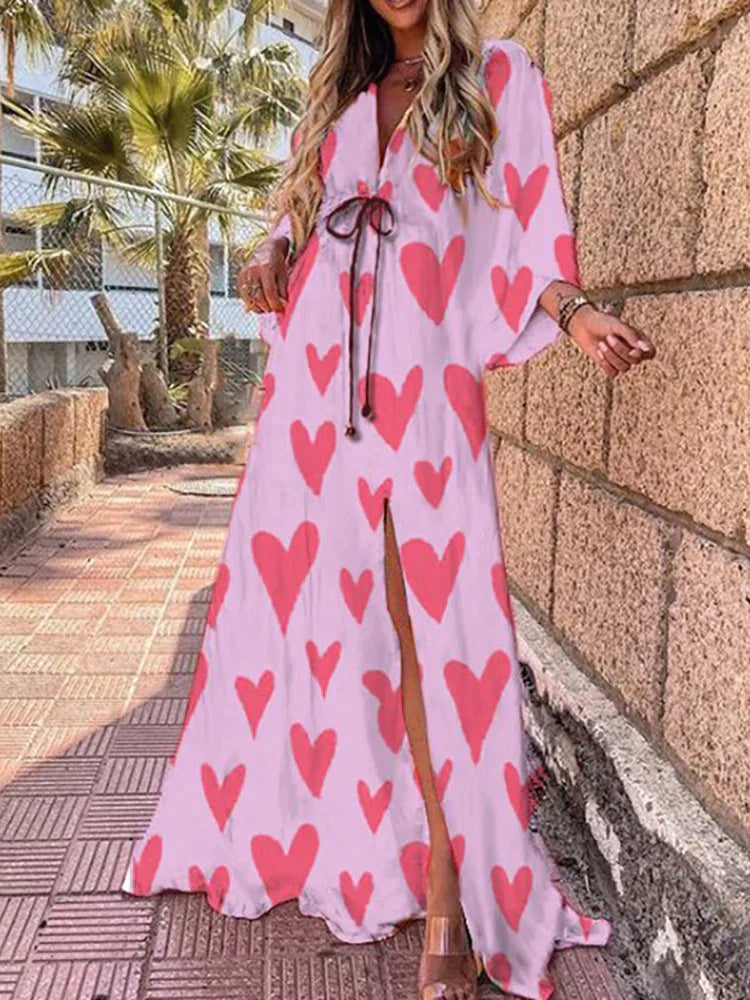 Women's Long Sleeve Maxi Dress for Summer Casual Wear