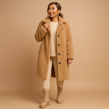 Women's Long Teddy Coat - Winter Coats for Women
