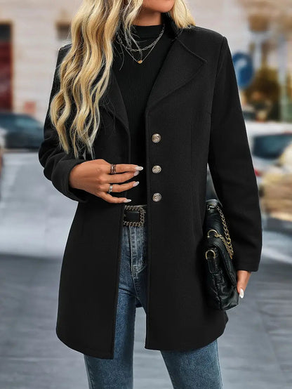 Women's Long Winter Coat - Elegant Design for Cold Weather