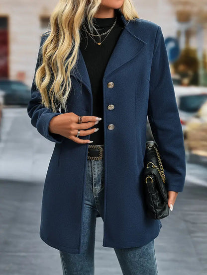 Women's Long Winter Coat - Elegant Design for Cold Weather