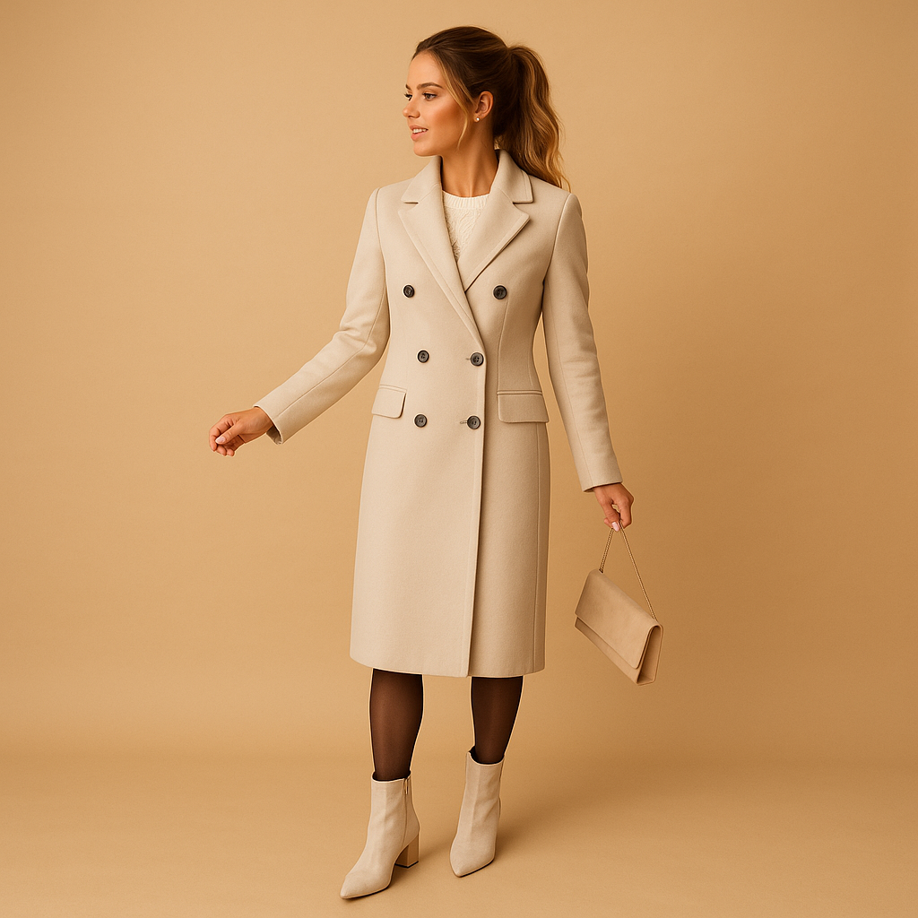 Women's Long Winter Coat with Insulating Lining