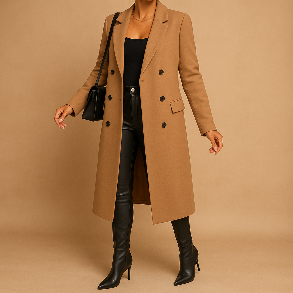 Women's Long Winter Coat with Insulating Lining