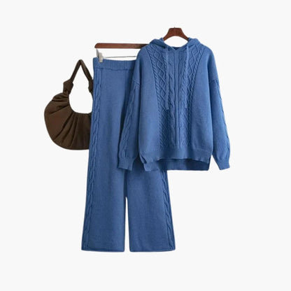 Women's Loungewear Set - Oversized Hoodie & Wide-Leg Trousers