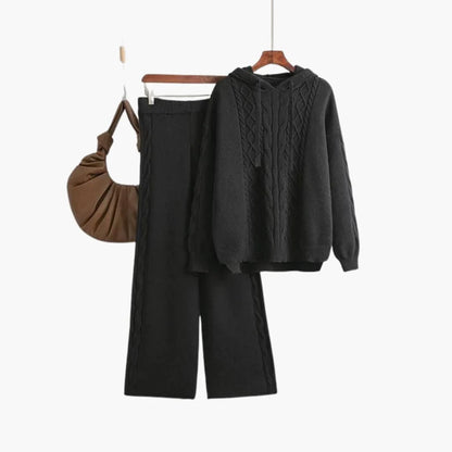 Women's Loungewear Set - Oversized Hoodie & Wide-Leg Trousers