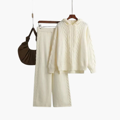 Women's Loungewear Set - Oversized Hoodie & Wide-Leg Trousers