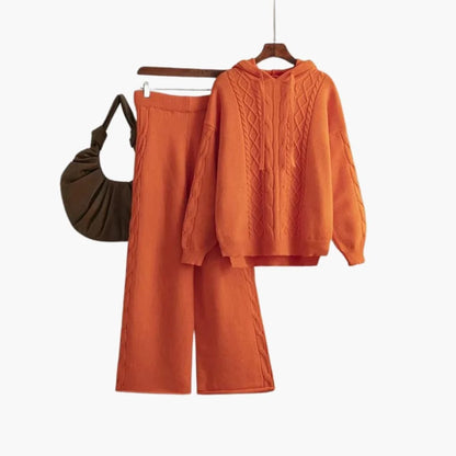 Women's Loungewear Set - Oversized Hoodie & Wide-Leg Trousers