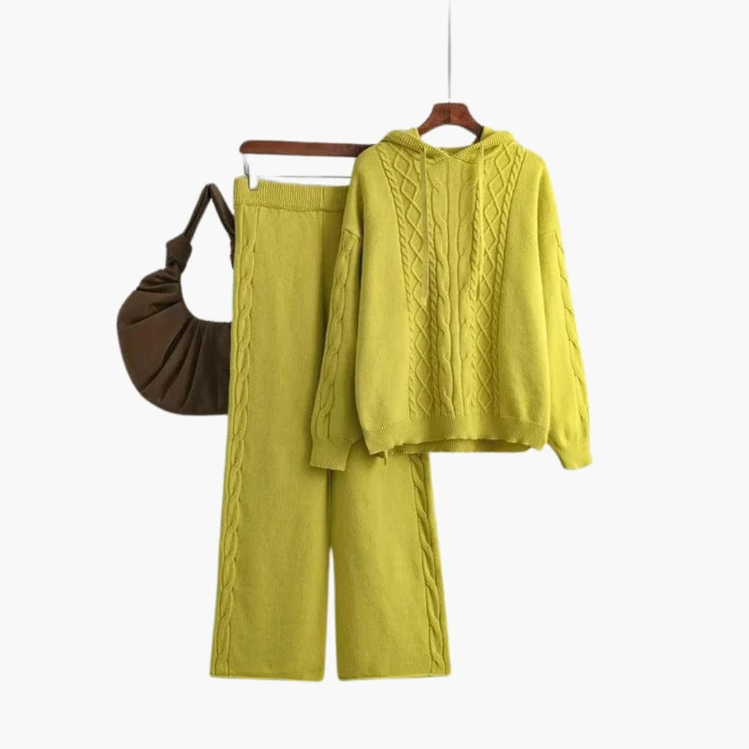 Women's Loungewear Set - Oversized Hoodie & Wide-Leg Trousers