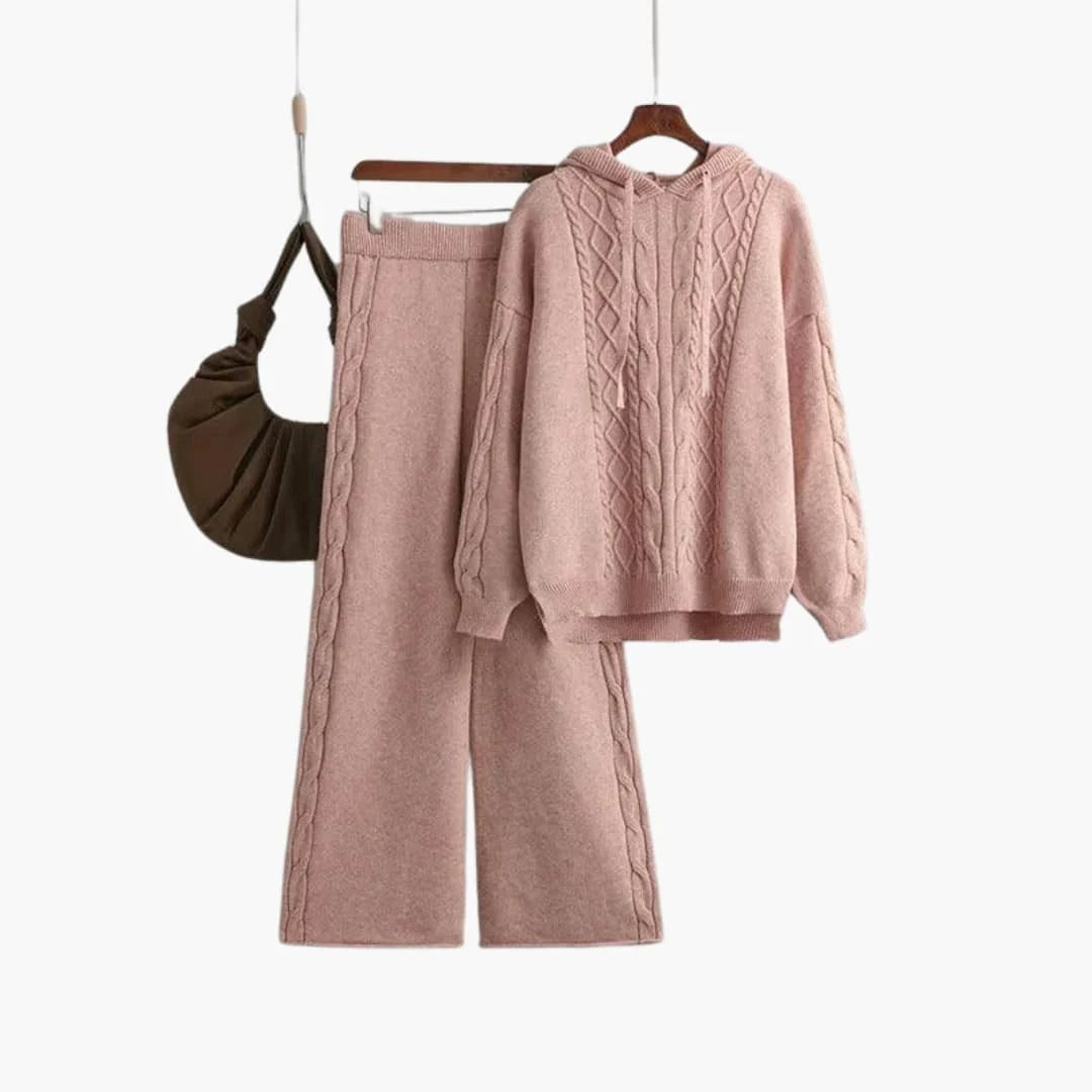 Women's Loungewear Set - Oversized Hoodie & Wide-Leg Trousers