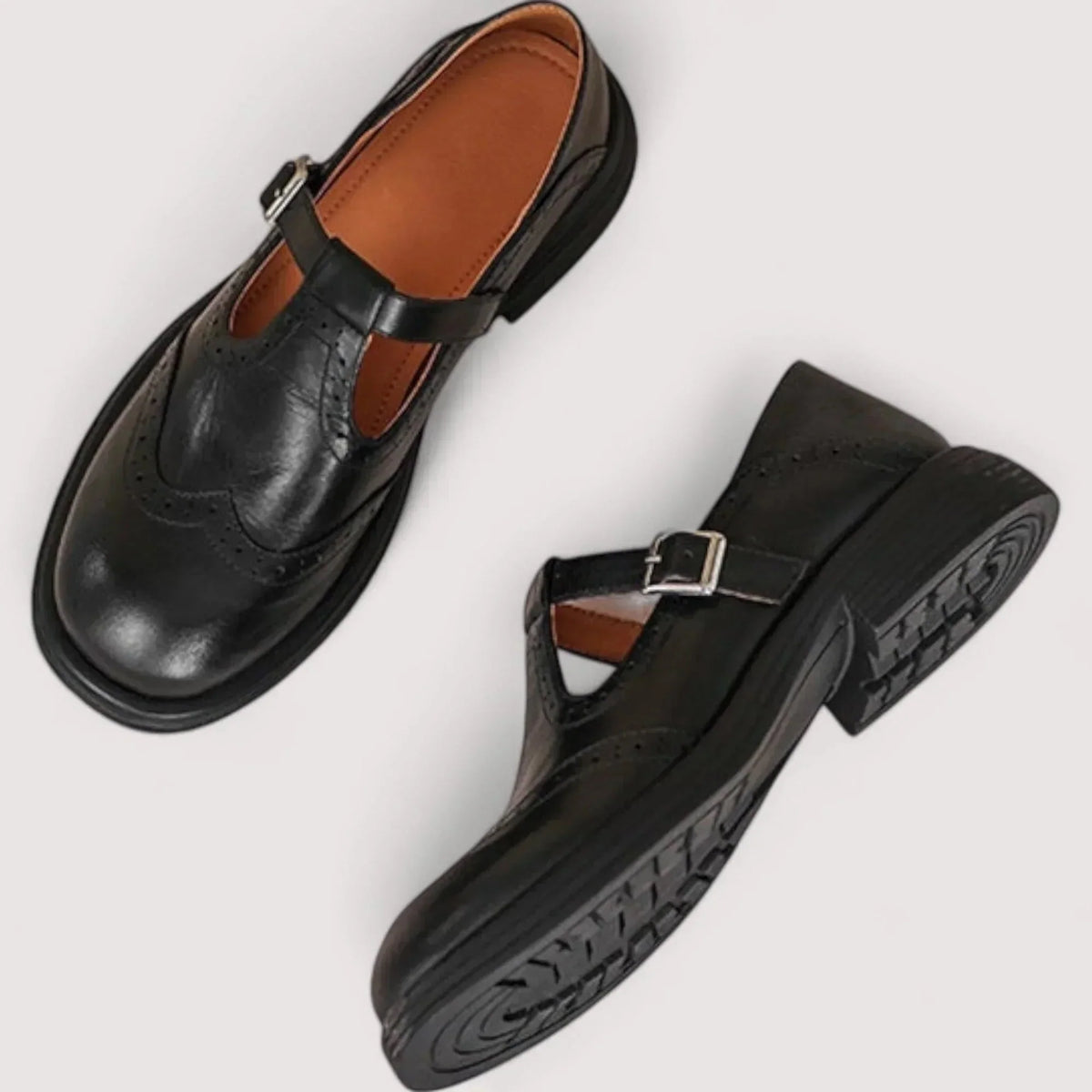 Women's Mary Jane Strap Shoes - Classic Design for Comfort