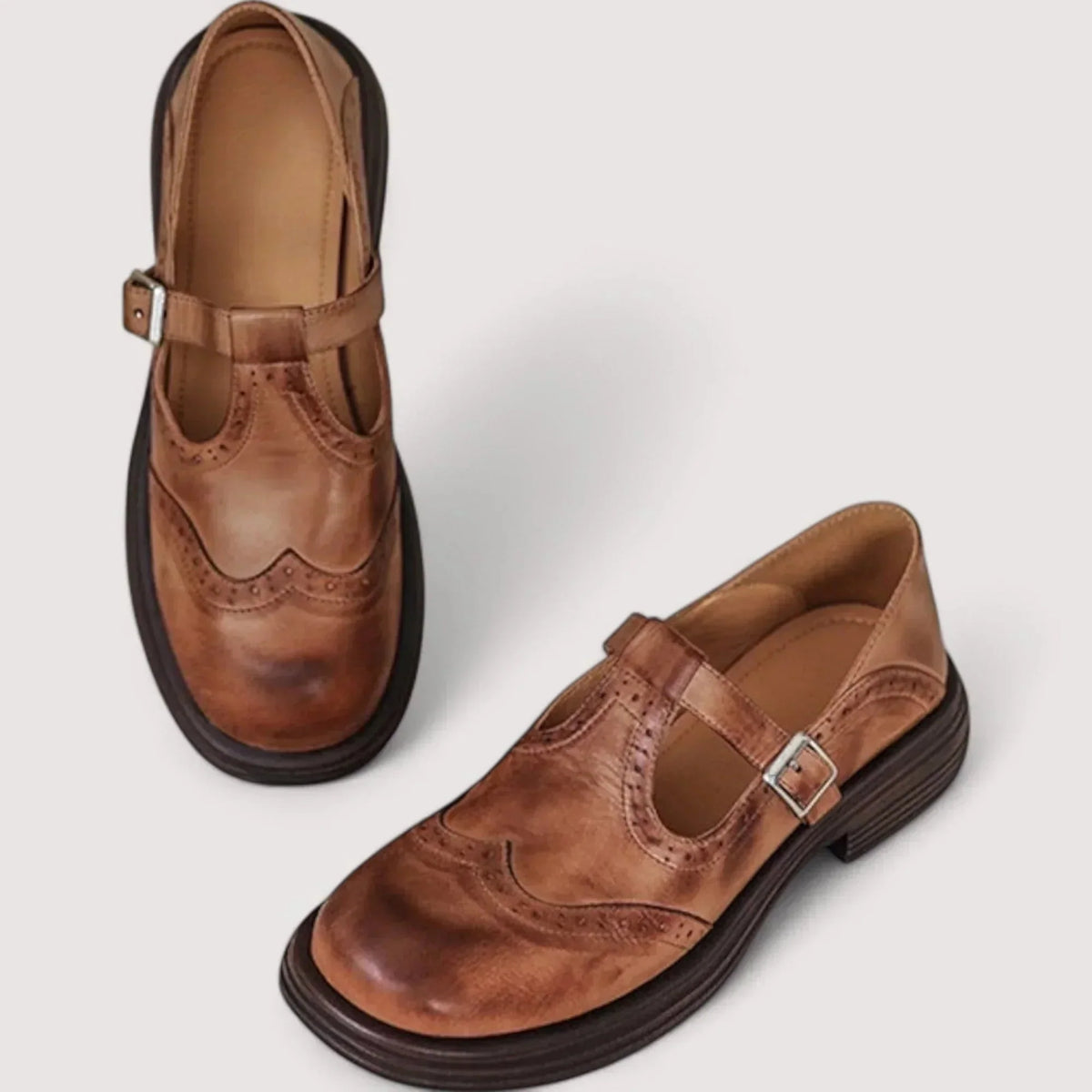 Women's Mary Jane Strap Shoes - Classic Design for Comfort