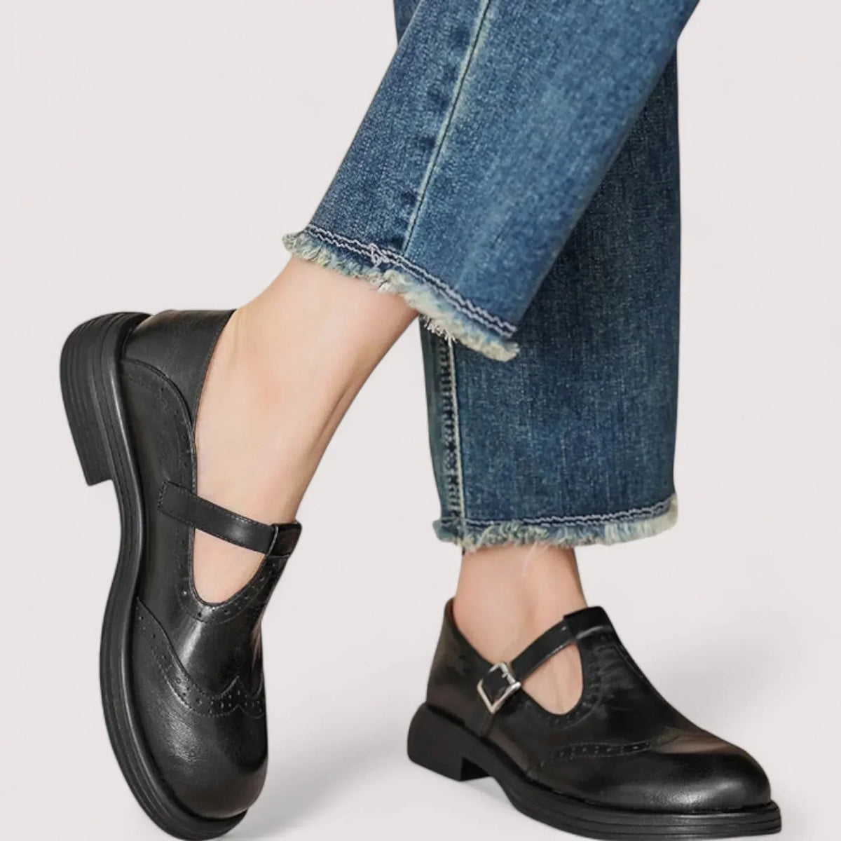 Women's Mary Jane Strap Shoes - Classic Design for Comfort