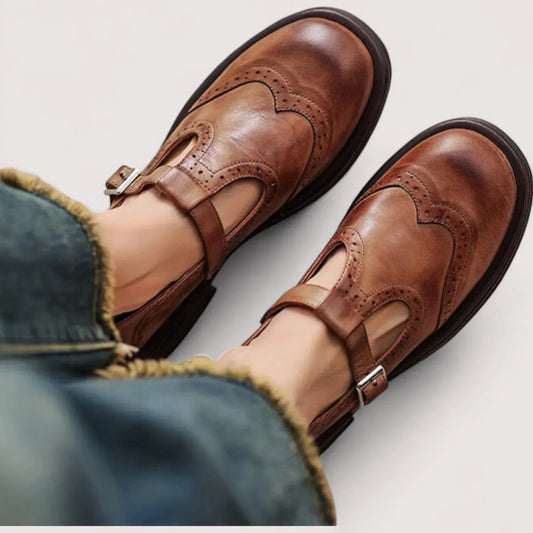 Women's Mary Jane Strap Shoes - Classic Design for Comfort