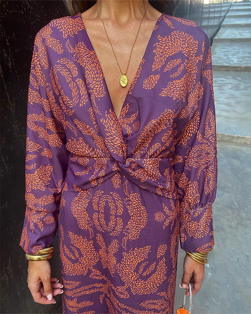 Women's Maxi Dress with Boho-Inspired Print