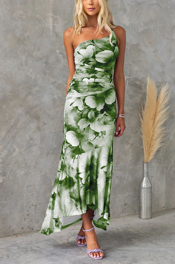 Women's Maxi Summer Dress with Mesh Overlay