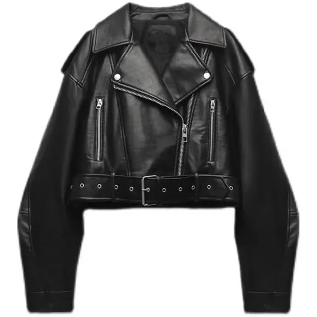 Women's Modern Short Biker Jacket