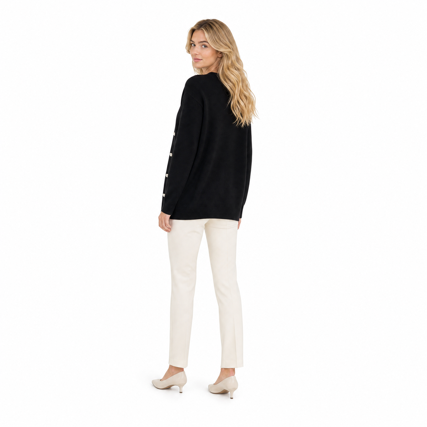 Women's O-Neck Cardigan for Autumn Layering