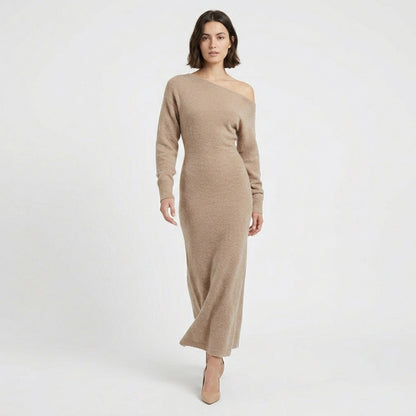 Women's Off-Shoulder Knit Maxi Dress