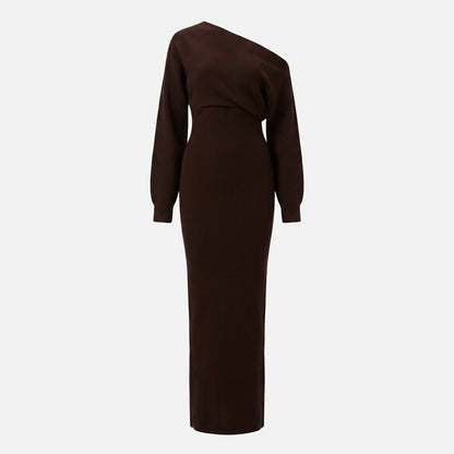 Women's Off-Shoulder Knit Maxi Dress