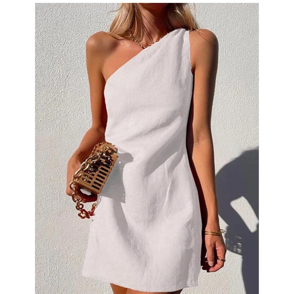 Women's One-Shoulder Cocktail Mini Dress