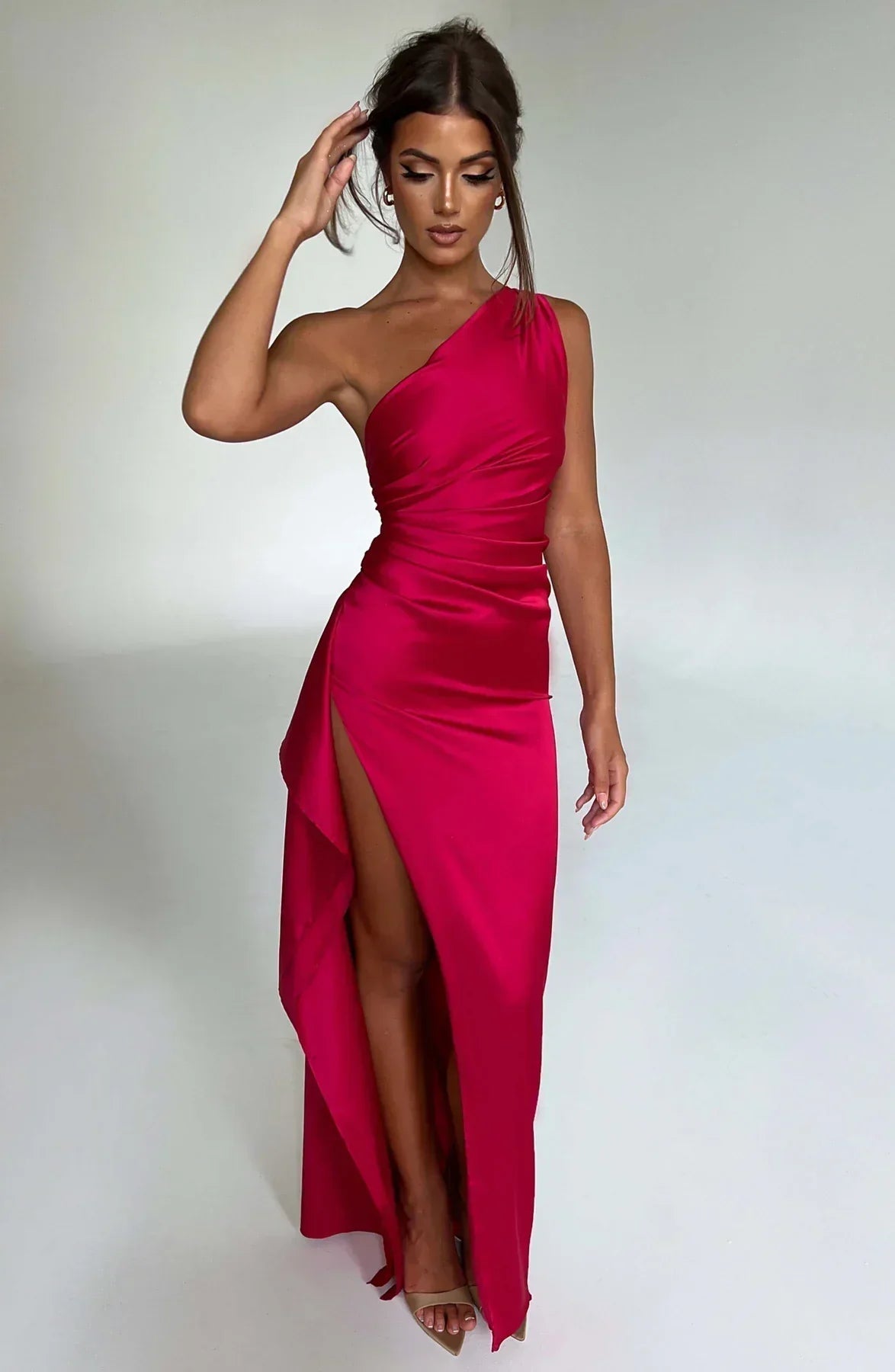 Women's One-Shoulder Maxi Dress