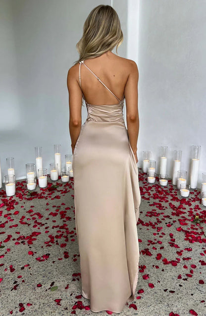 Women's One-Shoulder Maxi Dress