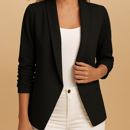 Women's Open-Fit Elegant Black Blazer