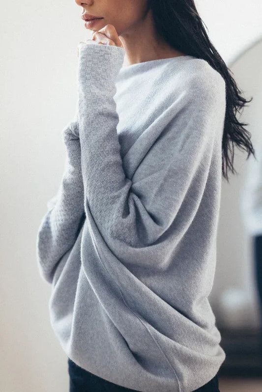 Women's Oversized Asymmetrical Draped Sweater