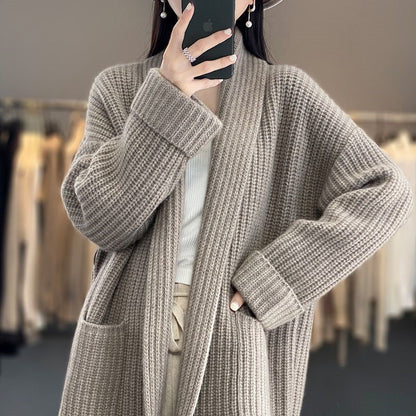 Women's Oversized Cardigan with Pockets