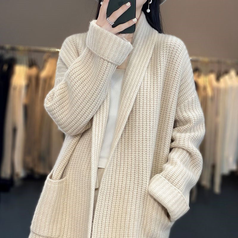 Women's Oversized Cardigan with Pockets