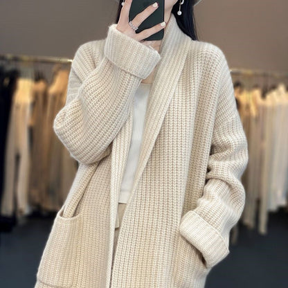 Women's Oversized Cardigan with Pockets