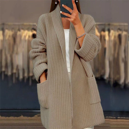Women's Oversized Cardigan with Pockets
