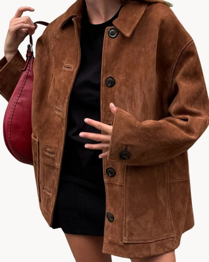 Women's Oversized Suede Blazer