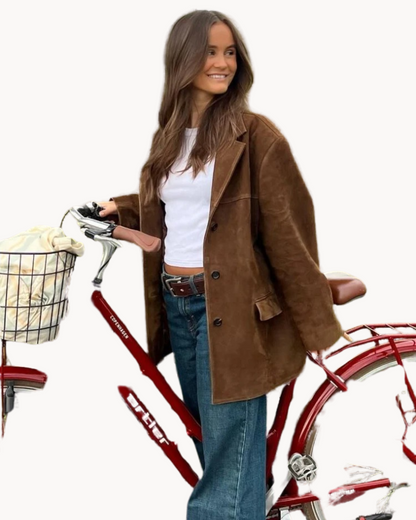 Women's Oversized Suede Blazer
