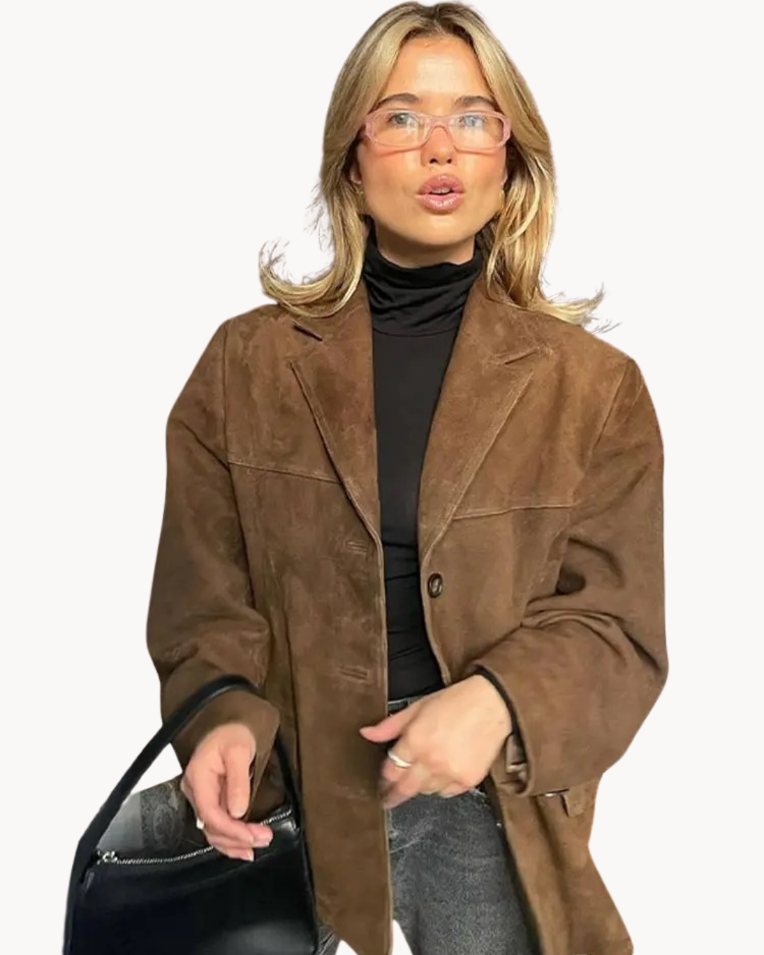 Women's Oversized Suede Blazer