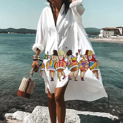 Women's Oversized Summer Shirt Dress