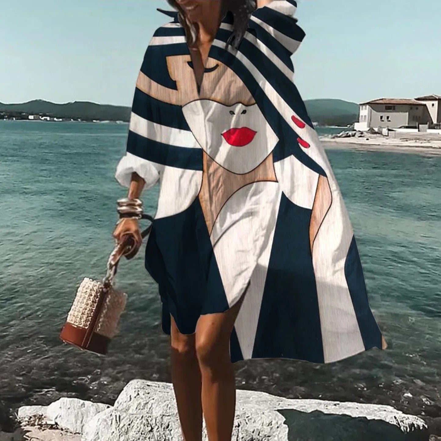 Women's Oversized Summer Shirt Dress