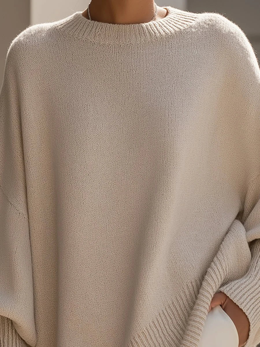 Women's Oversized Sweater with Relaxed Fit