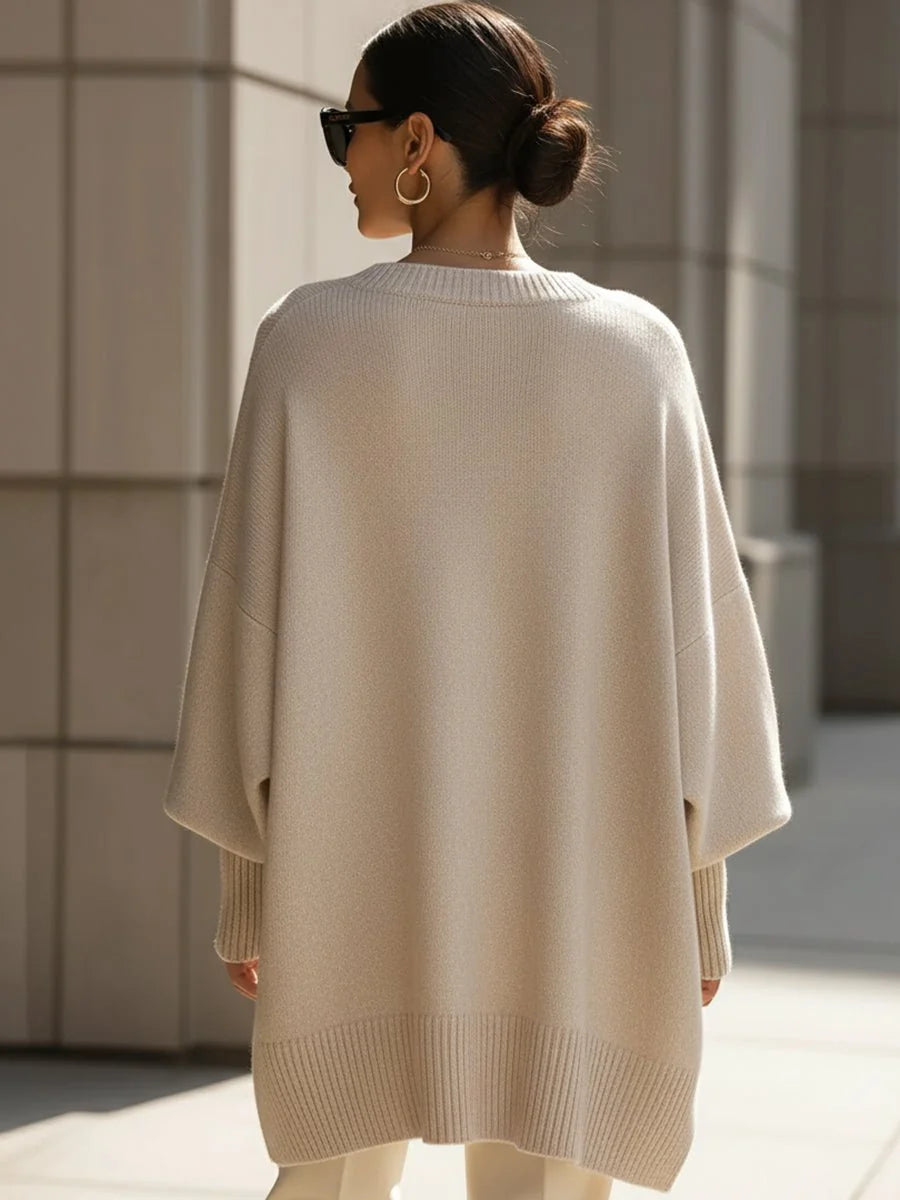 Women's Oversized Sweater with Relaxed Fit