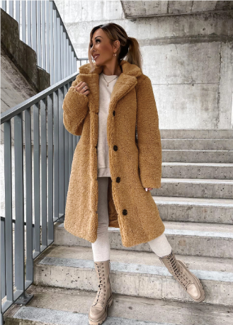 Women's Oversized Teddy Fleece Jacket