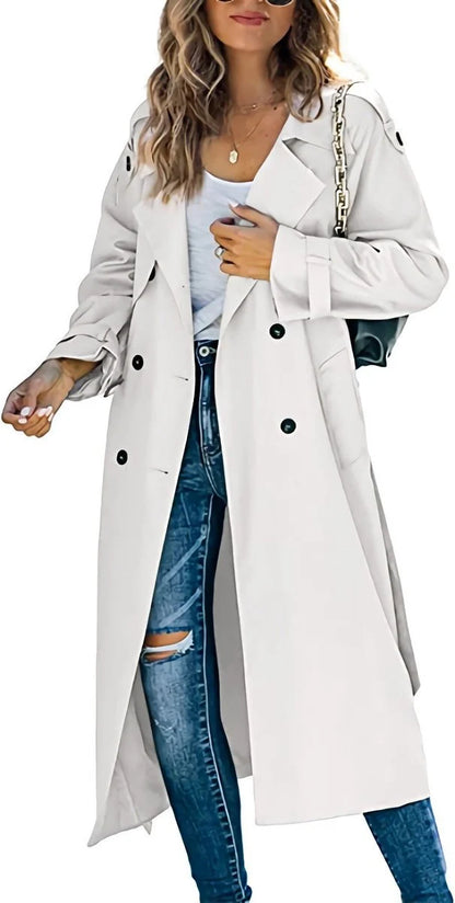Women's Oversized Trench Coat with Belt
