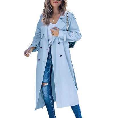Women's Oversized Trench Coat with Belt
