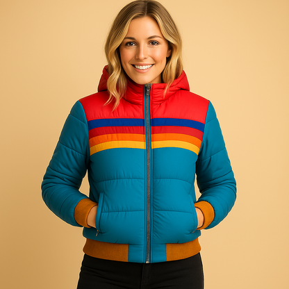 Women's Padded Winter Jacket with Hood