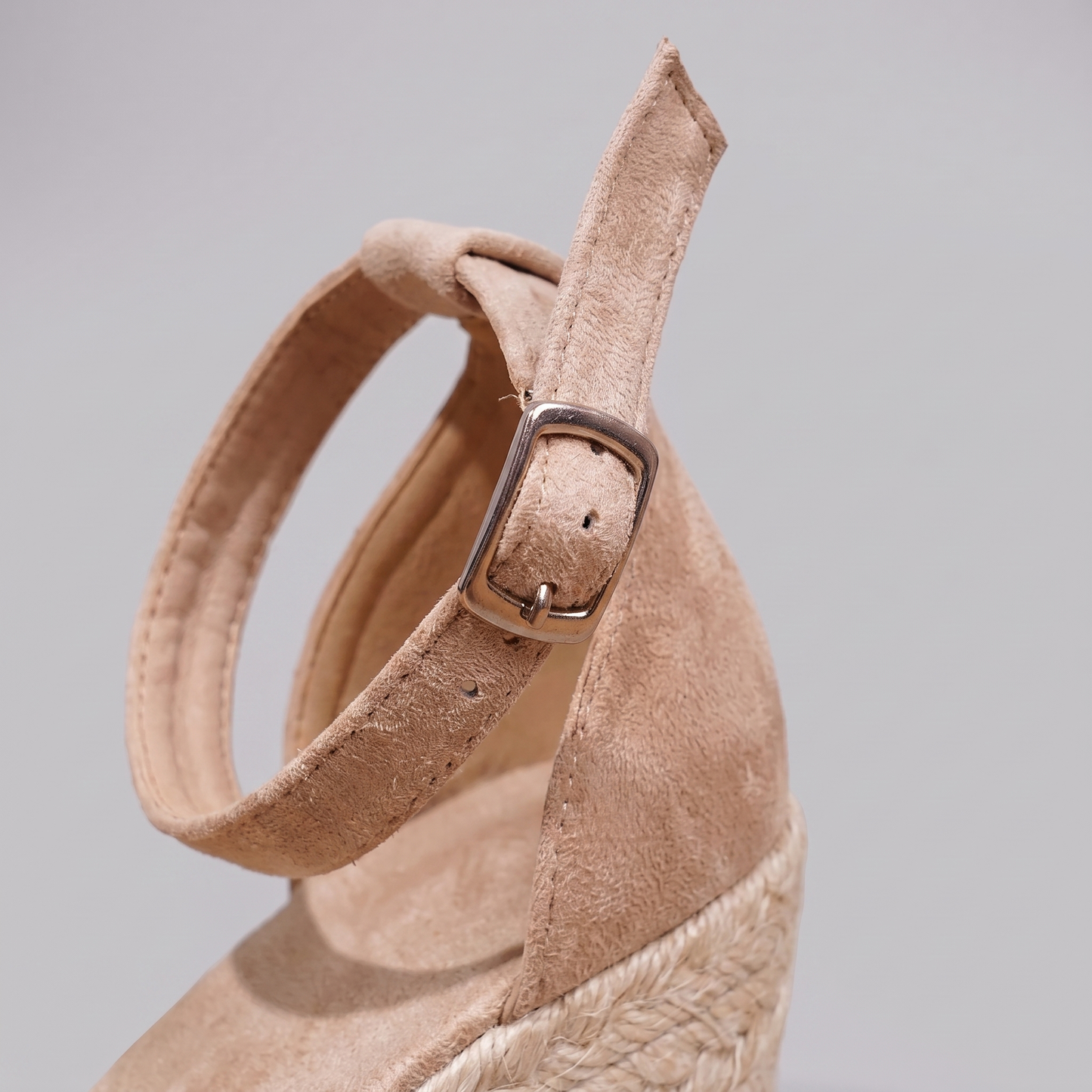 Women's Platform Wedge Shoes with Crossed Ankle Strap