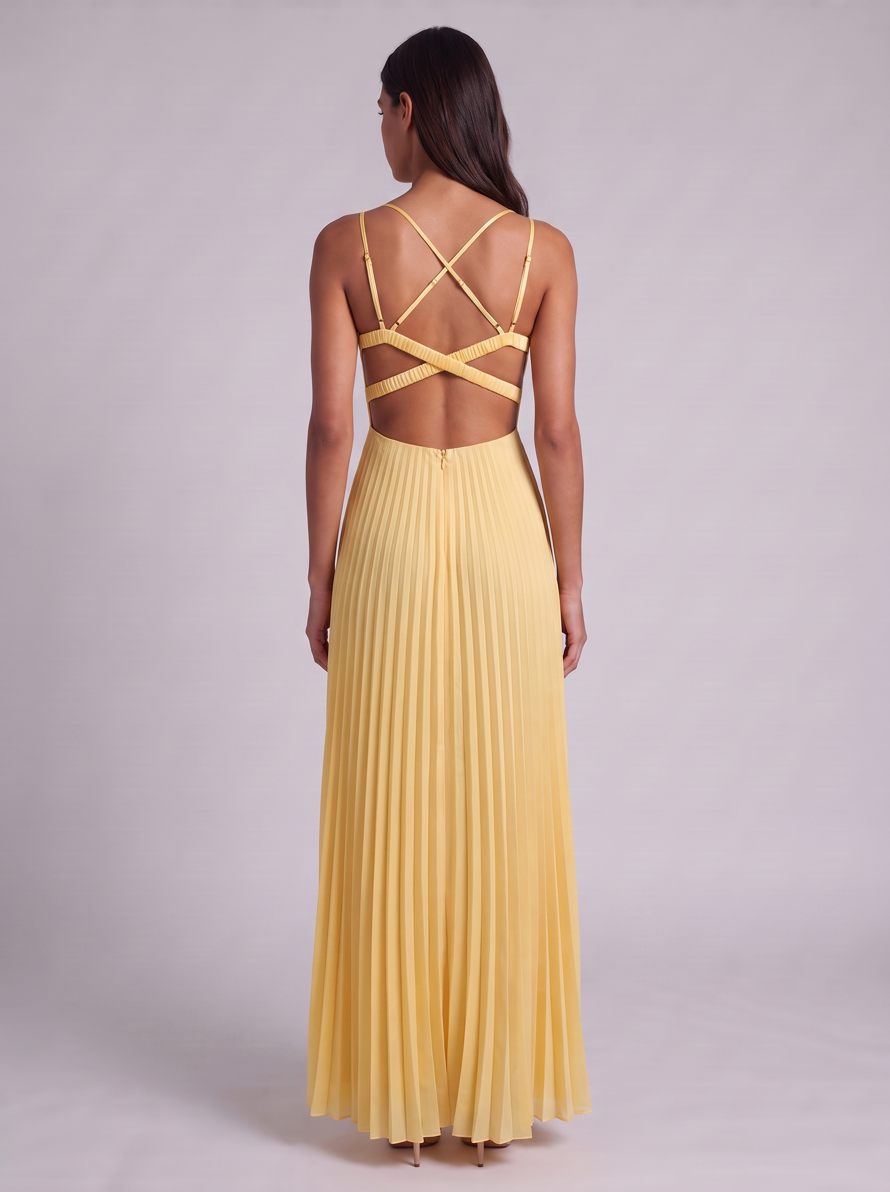 Women's Pleated Midi Dress for Summer Events