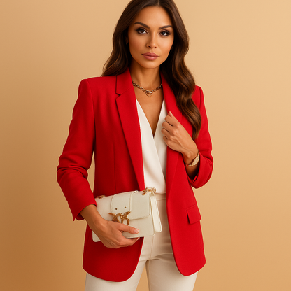 Women's Plus Size Long Elegant Blazer
